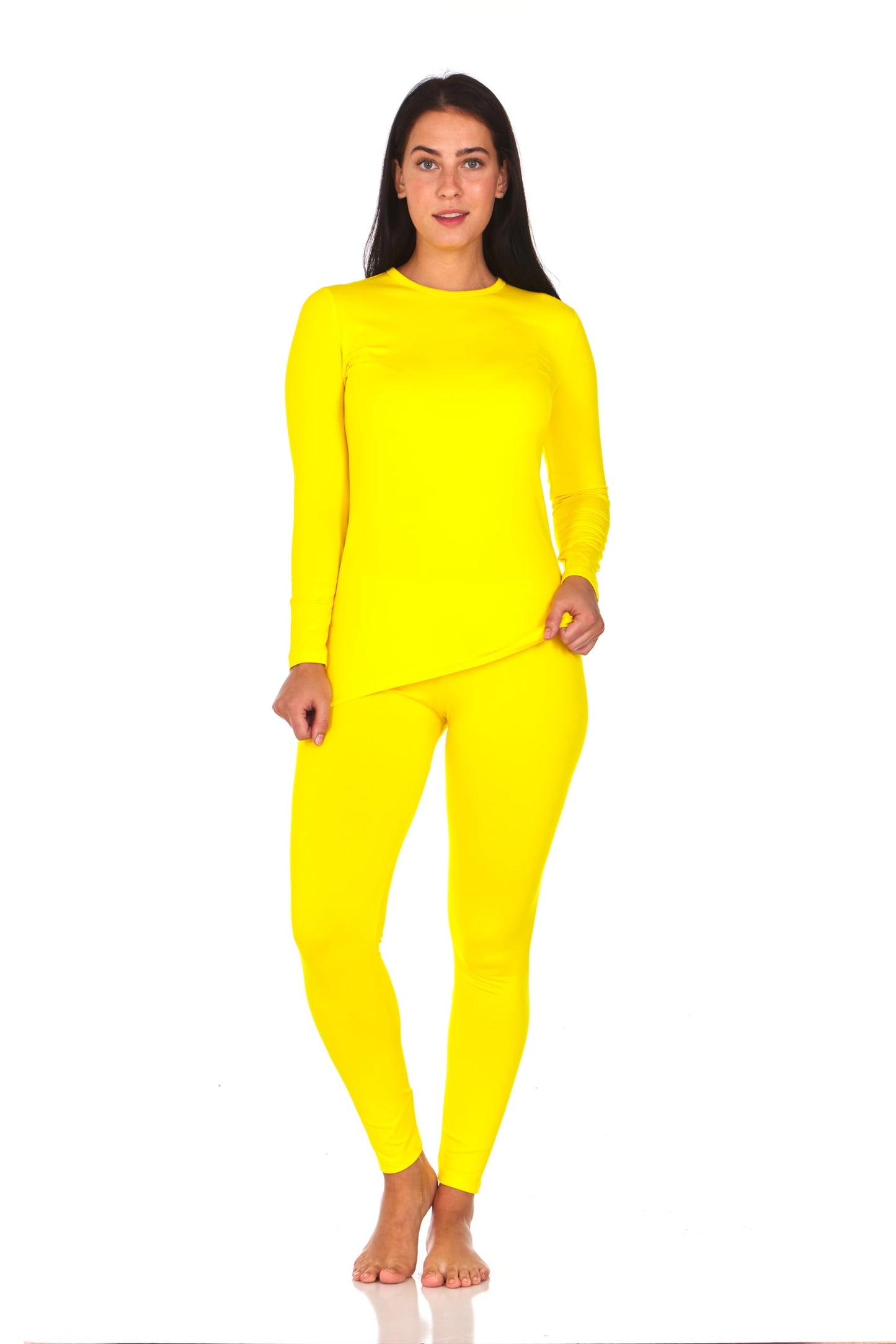 Thermajane Long Johns Thermal Underwear for Women Fleece Lined Base Layer Pajama Set Cold Weather