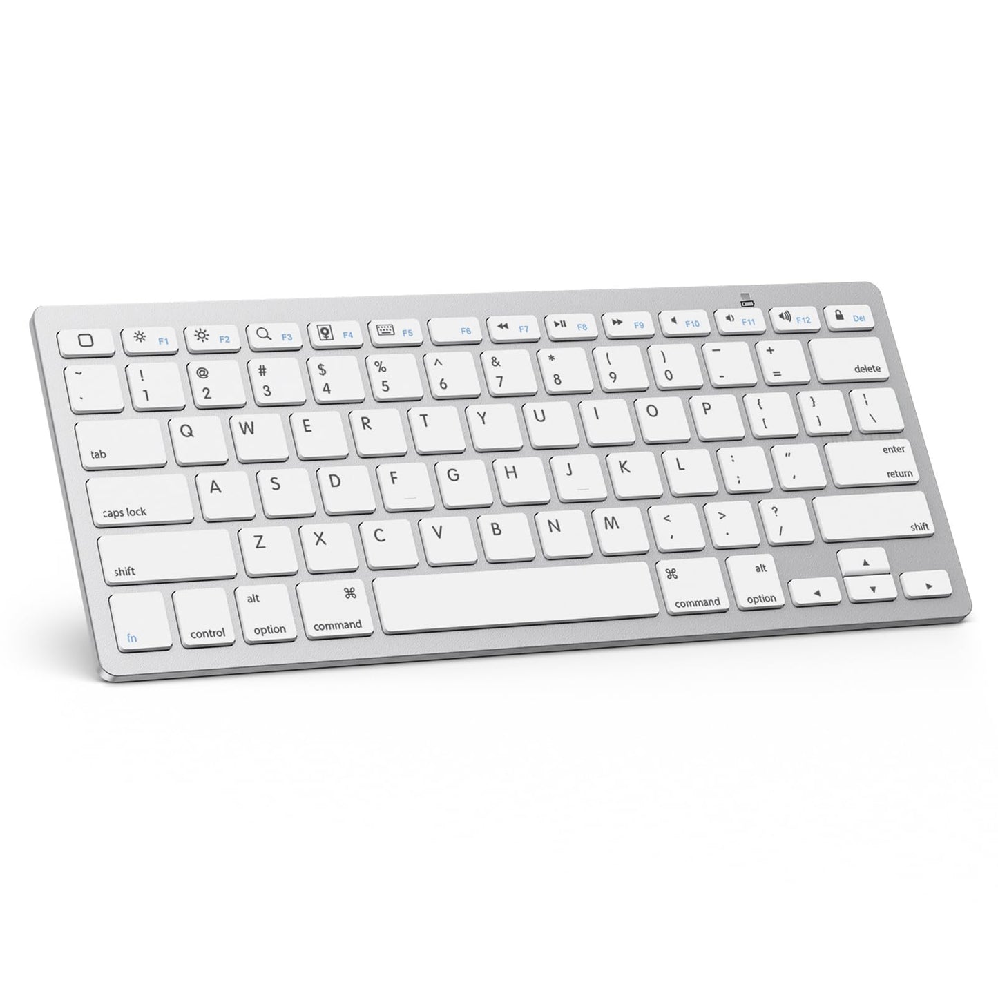 OMOTON Bluetooth Keyboard Compatible with iPad 10th Generation, iPad 10.2 (9th/8th/7th), iPad Pro 13/12.9/11 inch, iPad Air/Mini and More Bluetooth Enabled Devices, White