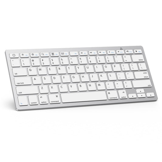 OMOTON Bluetooth Keyboard Compatible with iPad 10th Generation, iPad 10.2 (9th/8th/7th), iPad Pro 13/12.9/11 inch, iPad Air/Mini and More Bluetooth Enabled Devices, White