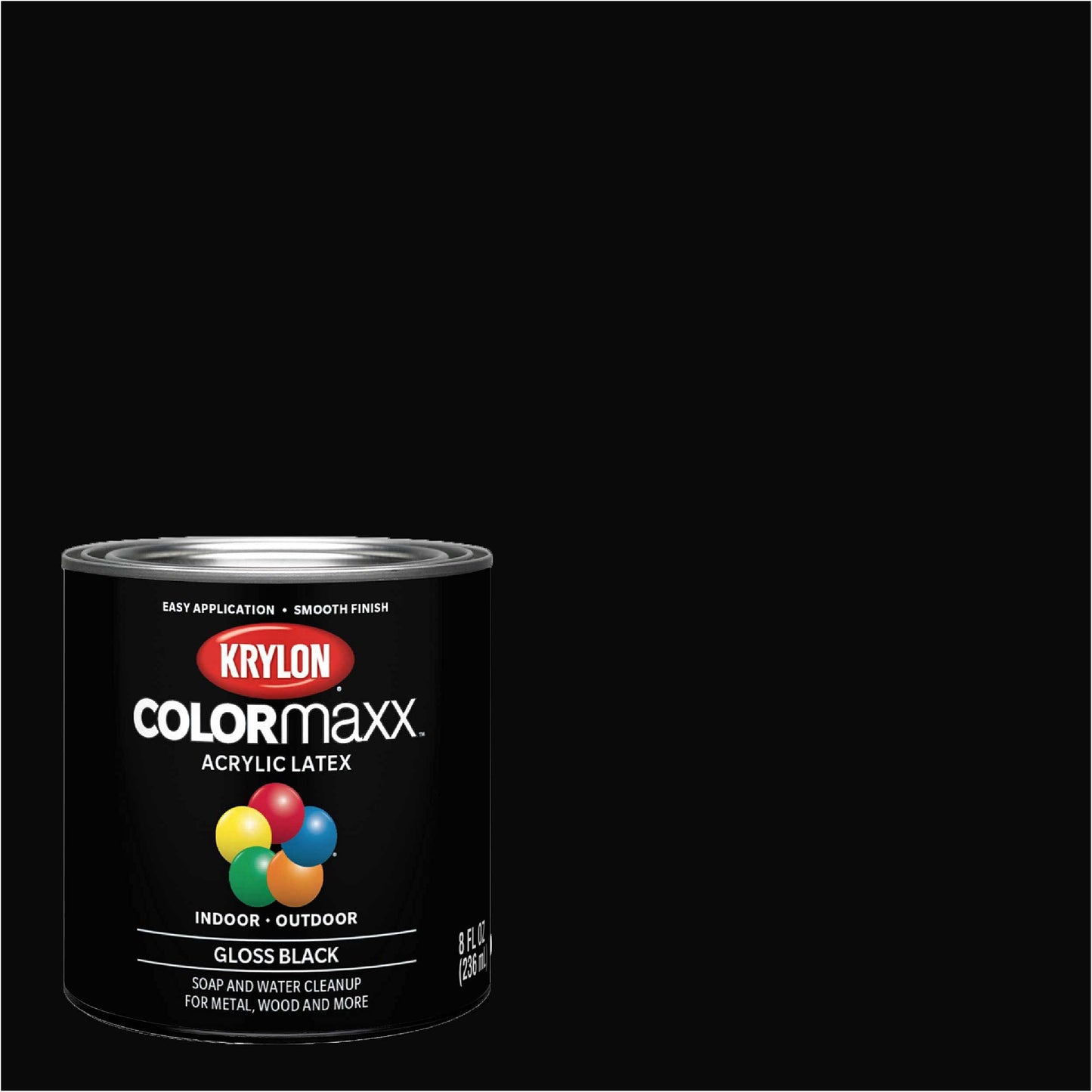 Krylon K05615007 COLORmaxx Acrylic Latex Brush On Paint for Indoor/Outdoor Use, ½ Pint, Satin White