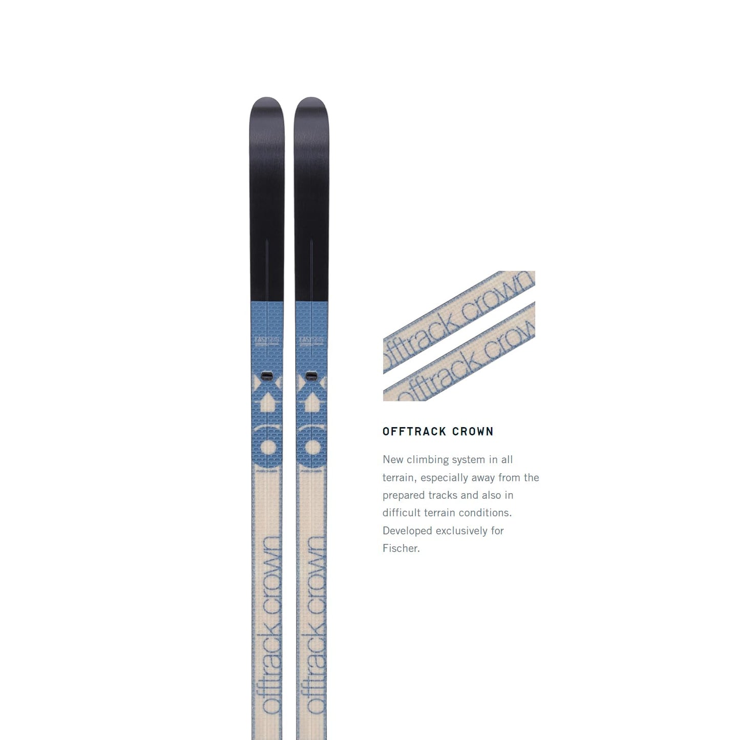 Fischer Traverse 78 Crown/Skin Xtralite Offtrack Cross Country Skis, Dark Blue/Flame, 179cm