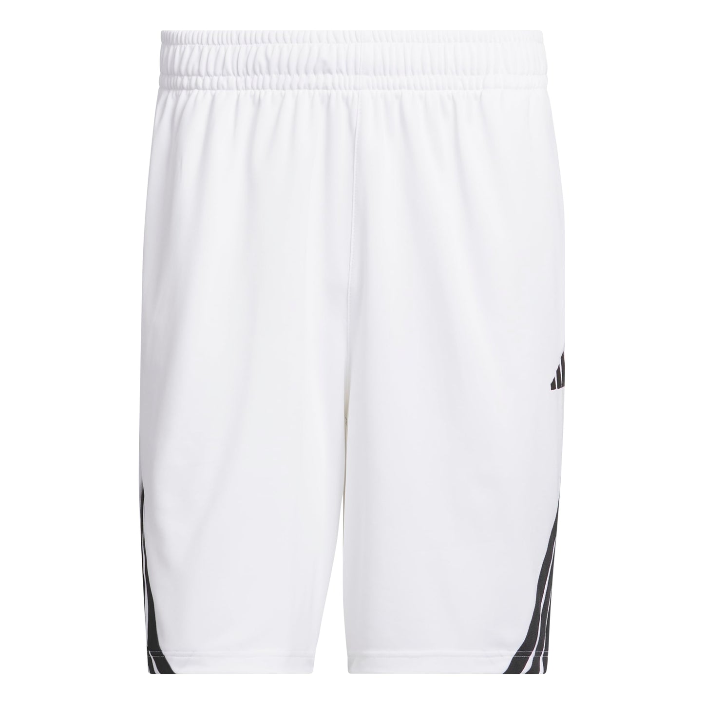 adidas Men's Basketball Legends 3-Stripes Shorts, White/Black