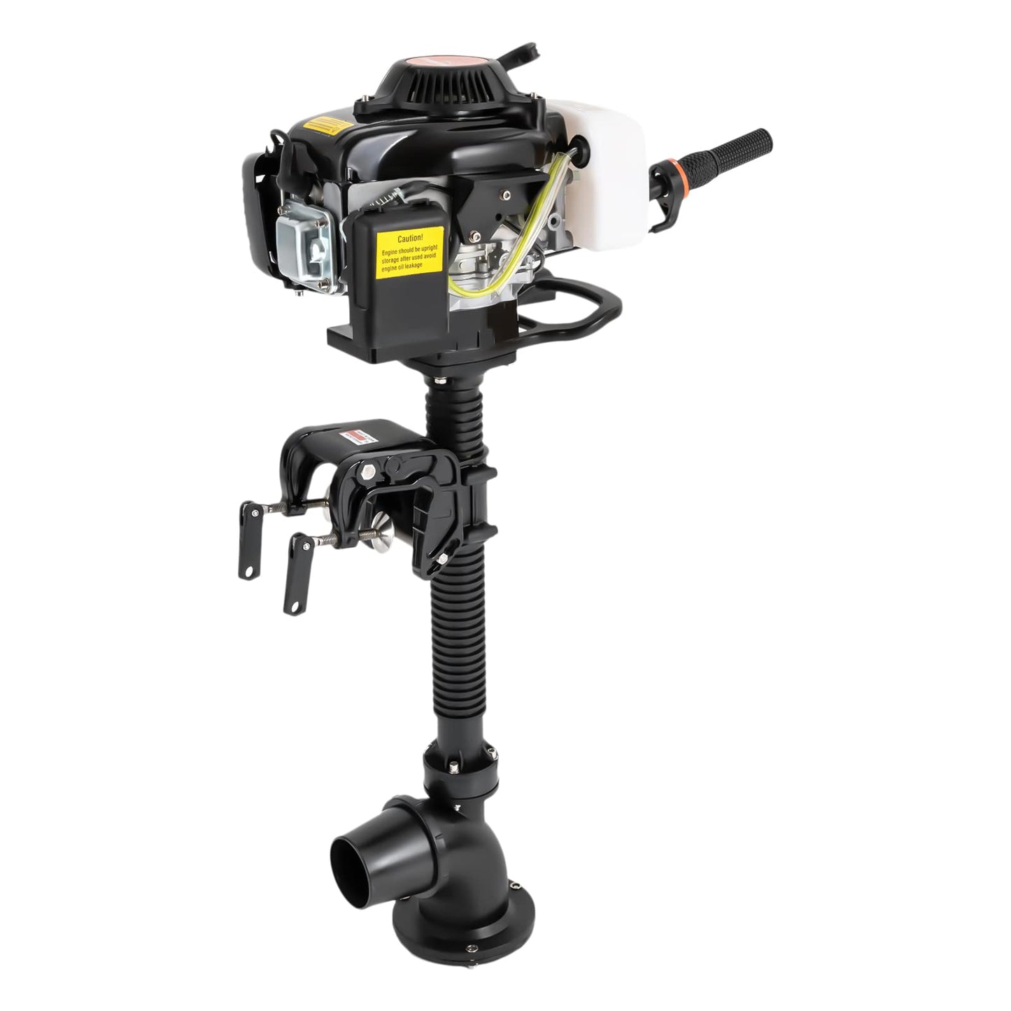 4 Stroke 4HP Outboard Motor, 4 Stroke 55CC Jet Pump Boat Engine w/Wind Cooling CDI System for Rubber Boats, Wooden Boats, Fishing Boats, etc, 5500 rpm