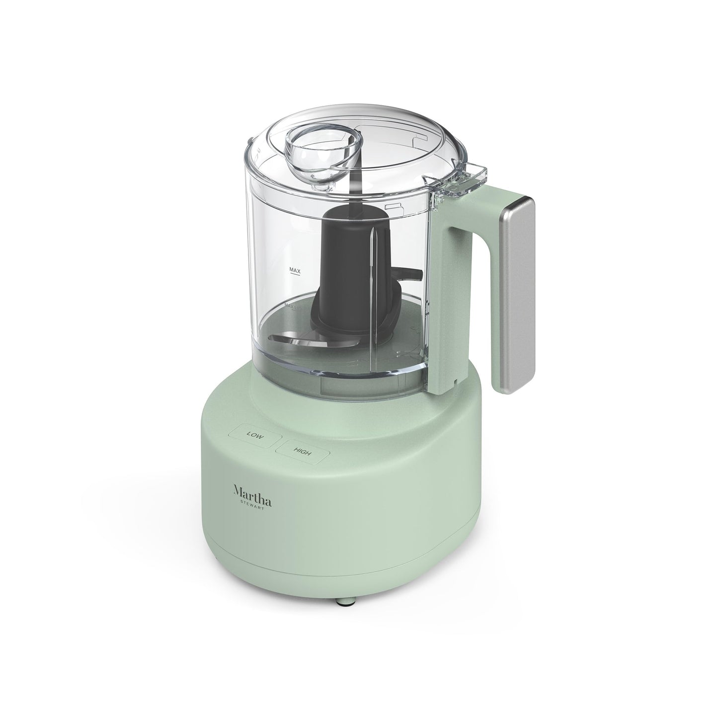 Martha Stewart 3 Cup Electric Food Chopper, Vegetable & Herb Mini Food Processor, 24oz BPA-Free Bowl, Stainless Steel Blades, Pour Spout, Dicing, Mincing, Chop & Puree, Dishwasher Safe, Caviar