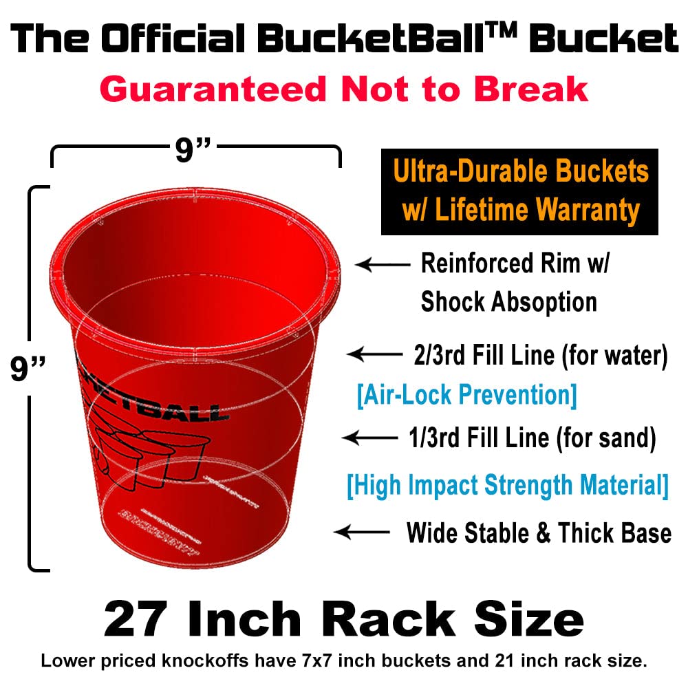 BucketBall | Beach Edition Party Pack | Ultimate Beach, Pool, Yard, Camping, Tailgate, BBQ, Lawn, Water, Indoor, Outdoor Game – Best Gift Toy for Adults, Girls, Boys, Teens, Family
