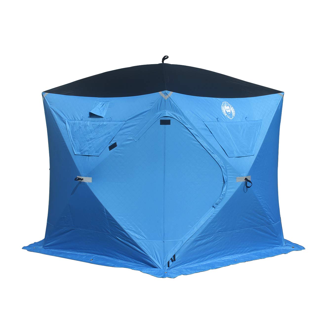 6 Person Portable Ice Fishing Shelter with 2 Big Doors-Diamond Door Guard System Ice Fishing Camping Tent