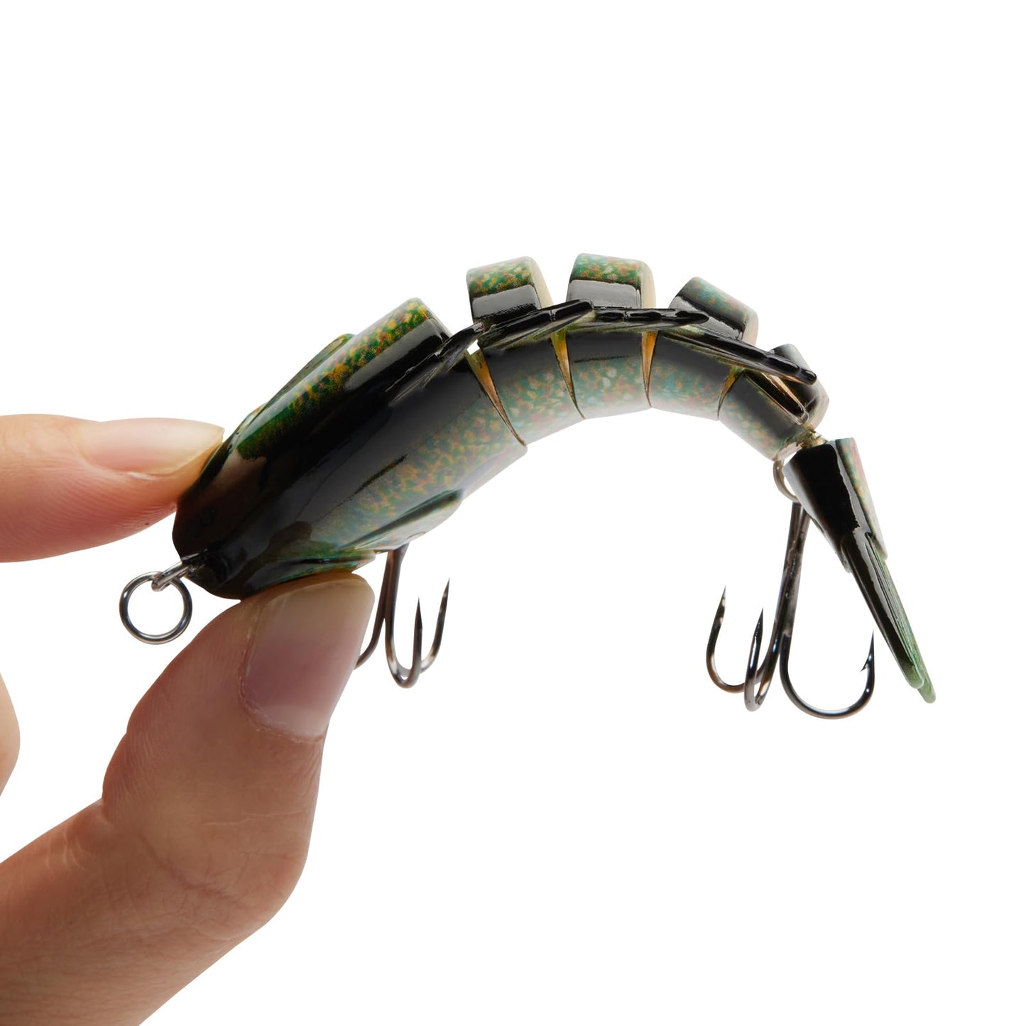 BASSDASH SwimPanfish Multi Jointed Panfish Bluegill Swimbaits Hard Topwater Bass Lures Fishing Lure Crank Saltwater 3.5in/0.85oz