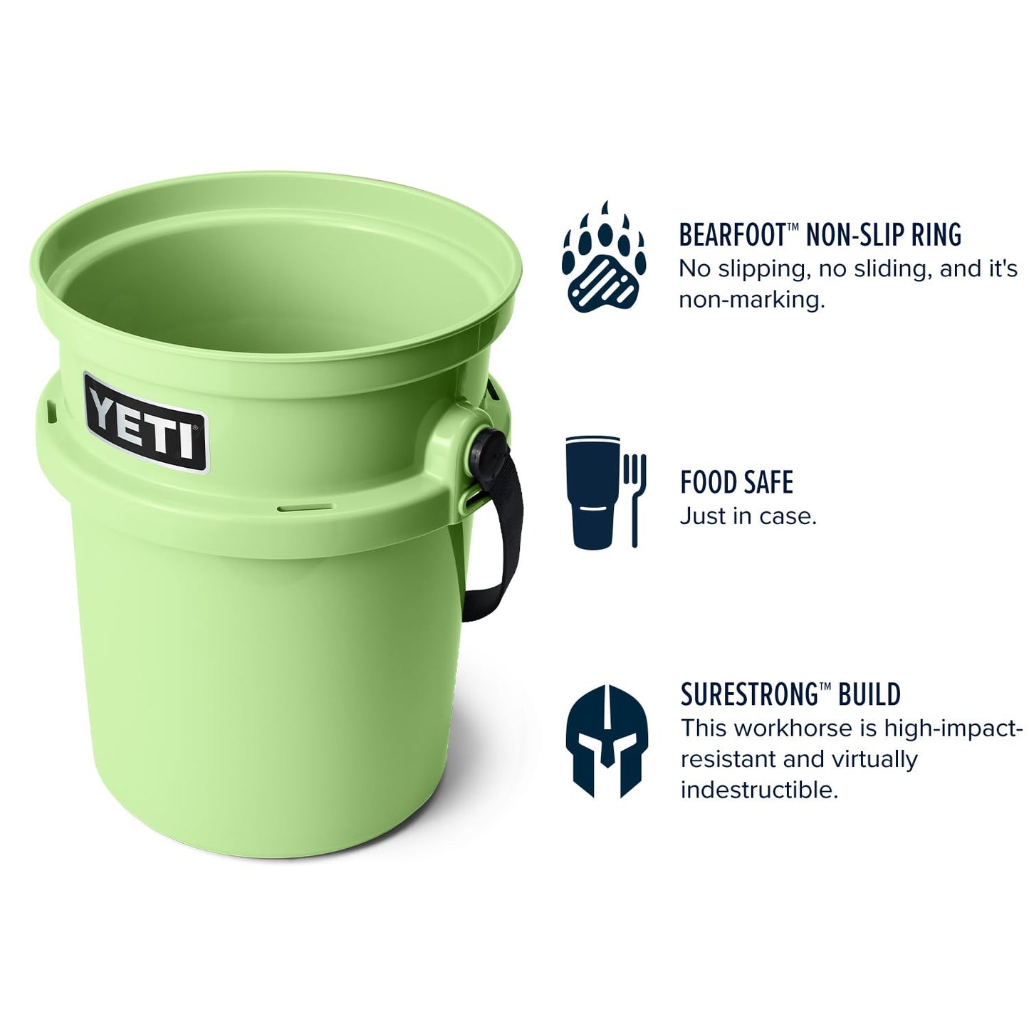 YETI Loadout 5-Gallon Bucket, Impact Resistant Fishing/Utility Bucket
