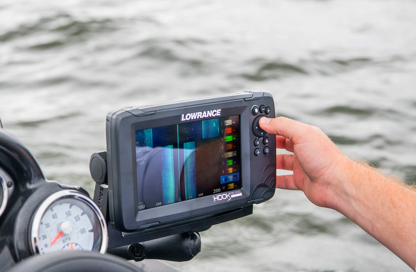 Lowrance HOOK Reveal 5", 7" and 9" Fish Finders with Transducers