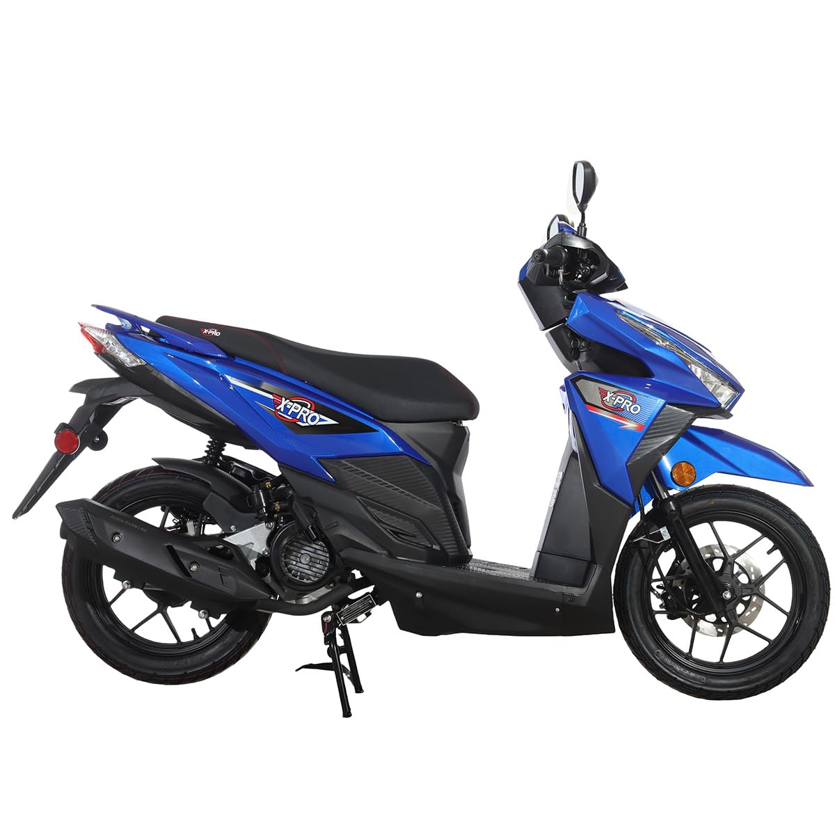 X-PRO Orion 200 Gas Moped Adult Gas Street Moped with 14" Wheels! LED Headlight!