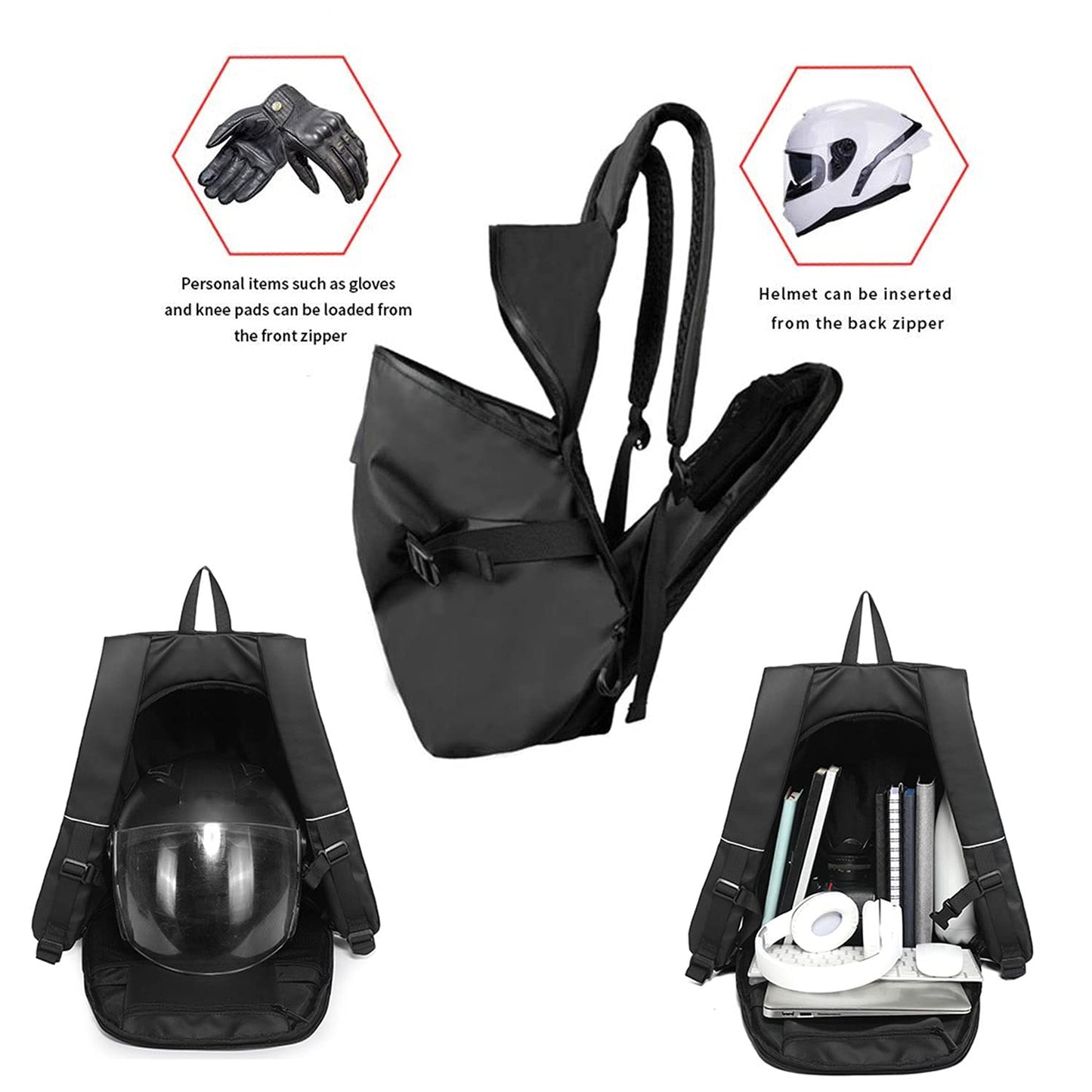 Powersports Saddle Bags - Waterproof Motorcycle Luggage, Helmet & Pillion Seat Side Bags