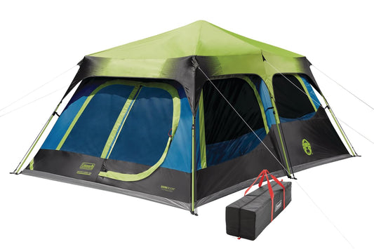 Coleman Instant Tent with 1-Minute Setup, 10-Person Tent with Pre-Attached Poles, Air Vent, & Carry Bag