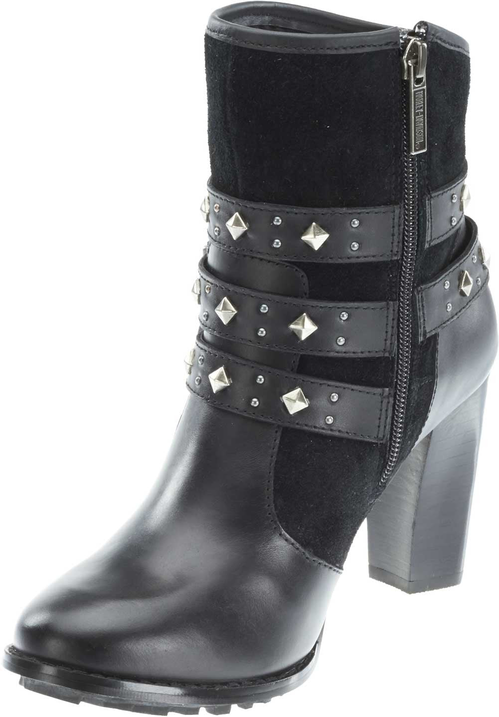 HARLEY-DAVIDSON FOOTWEAR Women's Abbey Leather and Suede Motorcycle Fashion Boot