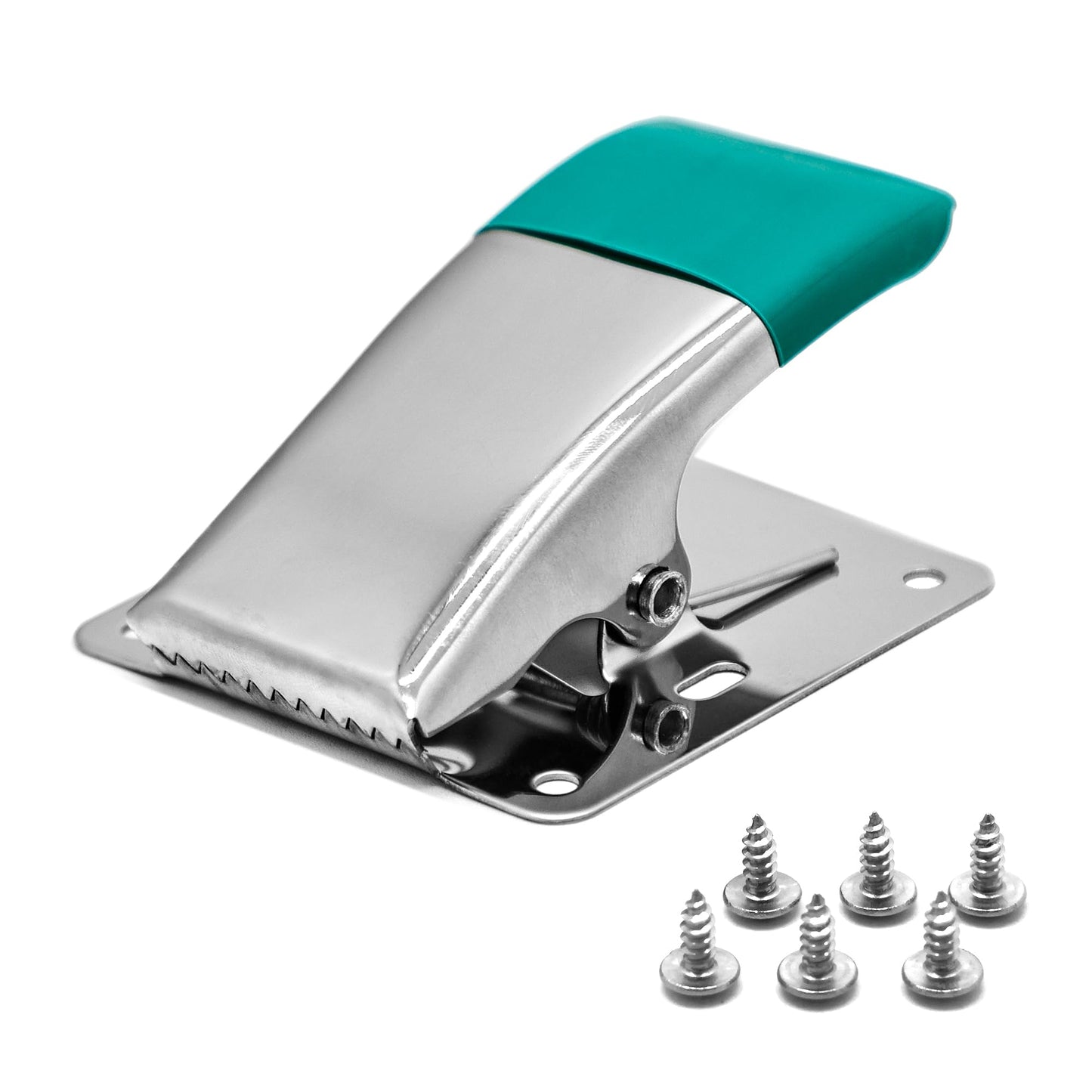 SAMSFX Fish Cleaning Board Tools Fillet Clamp w/Screws Deep-Jaw Fish Tail Clip Board for Scaling Table Bait (Fish Clamps with Black Grip)