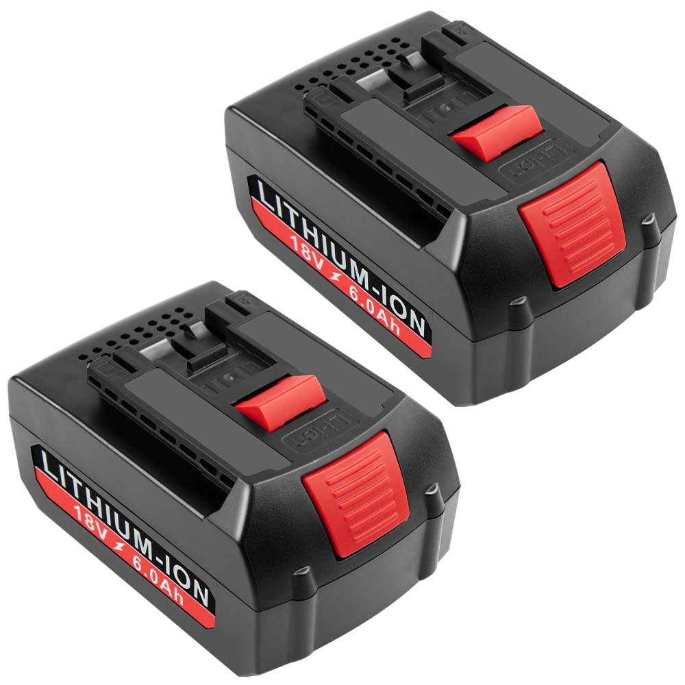[2Pack] 18V 6.0 Ah! HIGH-Output Battery for Bosch 18V Battery Lithium BAT609 BAT609G BAT610G BAT611 BAT612 BAT618 BAT618G BAT619 BAT619G BAT622 BAT620