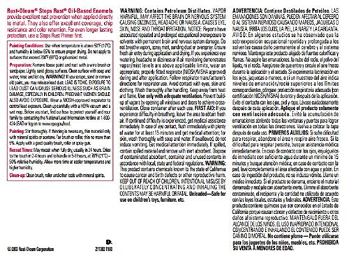 Rust-Oleum 7779502 Stops Rust Brush On Paint, Quart, Gloss Black, 32 Fl Oz (Pack of 1)