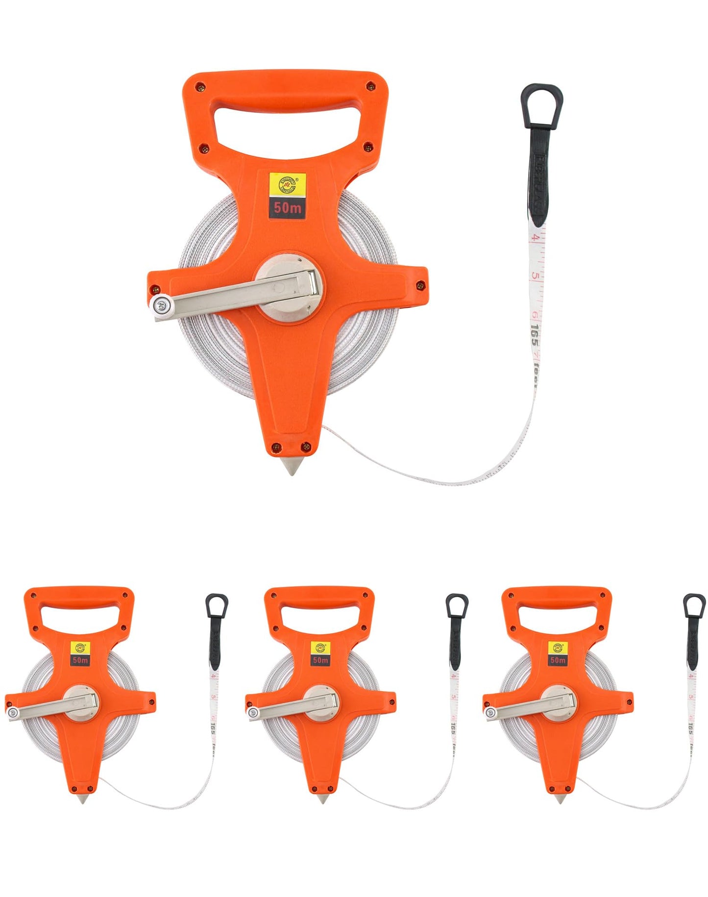 QWORK Tape Measure, 1/2" x 330' Open Reel Dual Sided Fiberglass Tape Measure for Engineer, Yard and Field, Measuring Tape