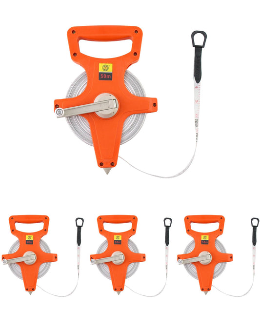 QWORK Tape Measure, 1/2" x 330' Open Reel Dual Sided Fiberglass Tape Measure for Engineer, Yard and Field, Measuring Tape