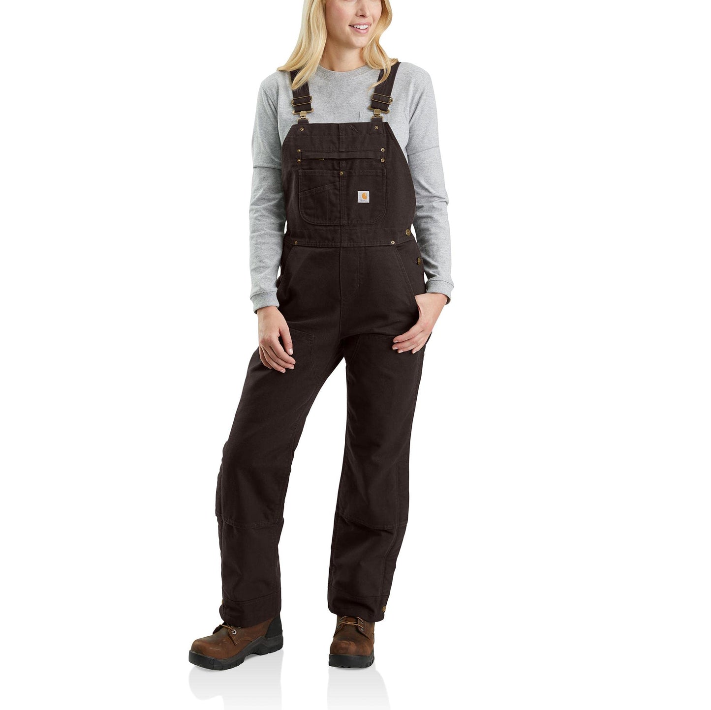 Carhartt Women's Relaxed Fit Washed Duck Insulated Bib Overall