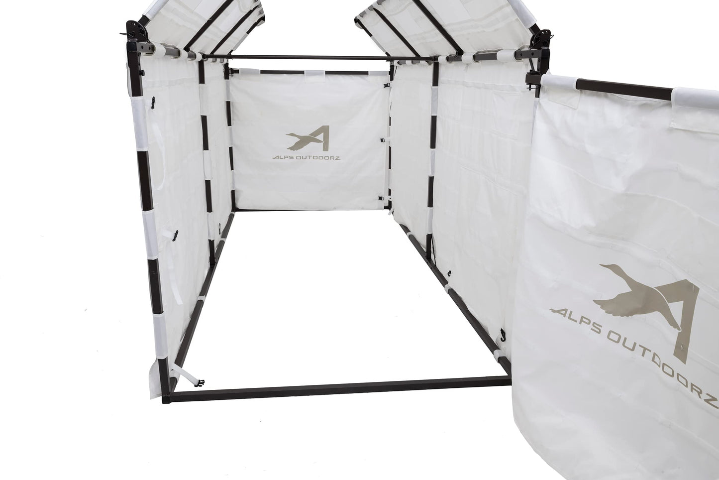 ALPS OutdoorZ Alpha Waterfowl Blind Snow Skin, UV-Resistant Hunting Blind Accessory, with Dog Doors, Mesh Pockets, and Brush Loops for Optimal Concealment - Frame Not Included