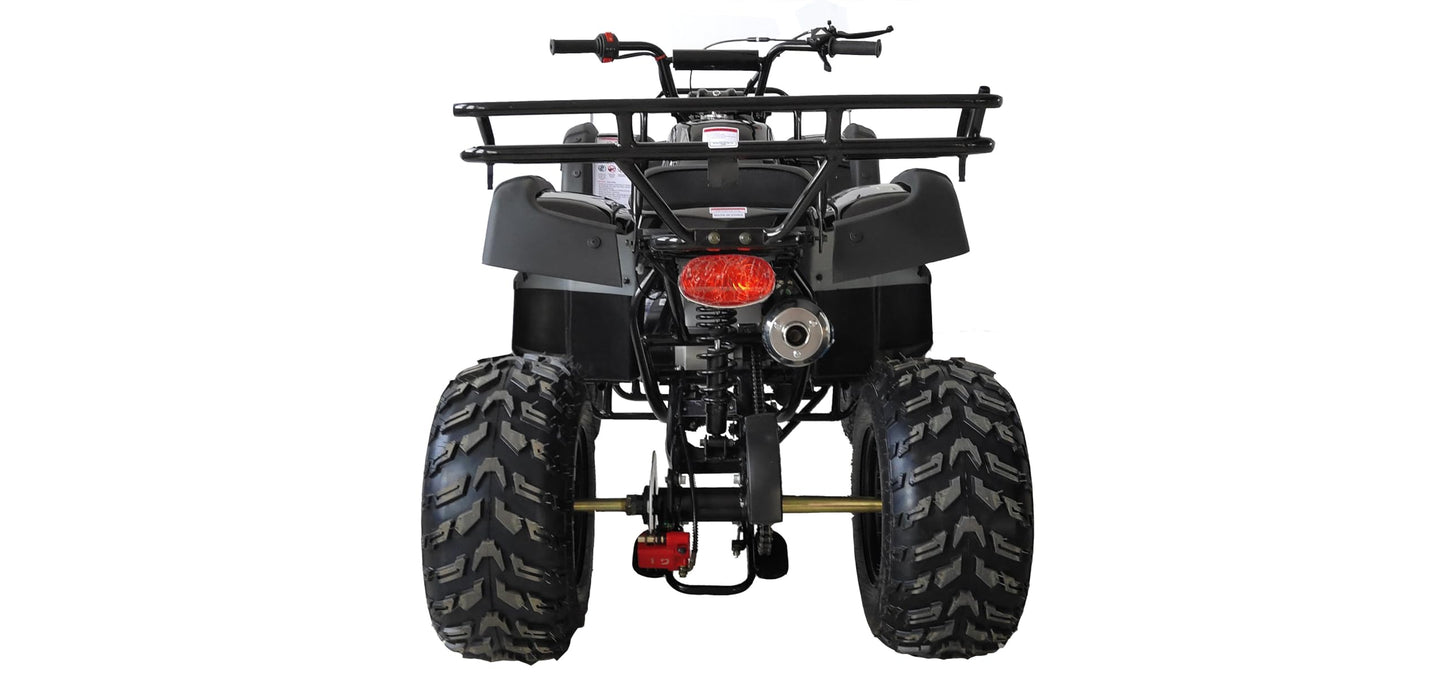 HHH 200cc ATV Quad Full Size ATV Full Big Size ATV for Adults Youth LED Lights Matching Rims and Automatic with Reverse (RED)