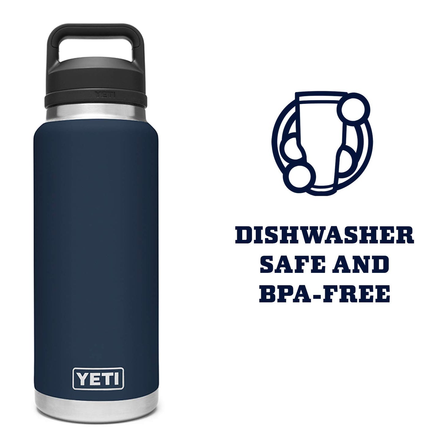 YETI Rambler 36 oz Bottle, Vacuum Insulated, Leakproof, Stainless Steel with Chug Cap