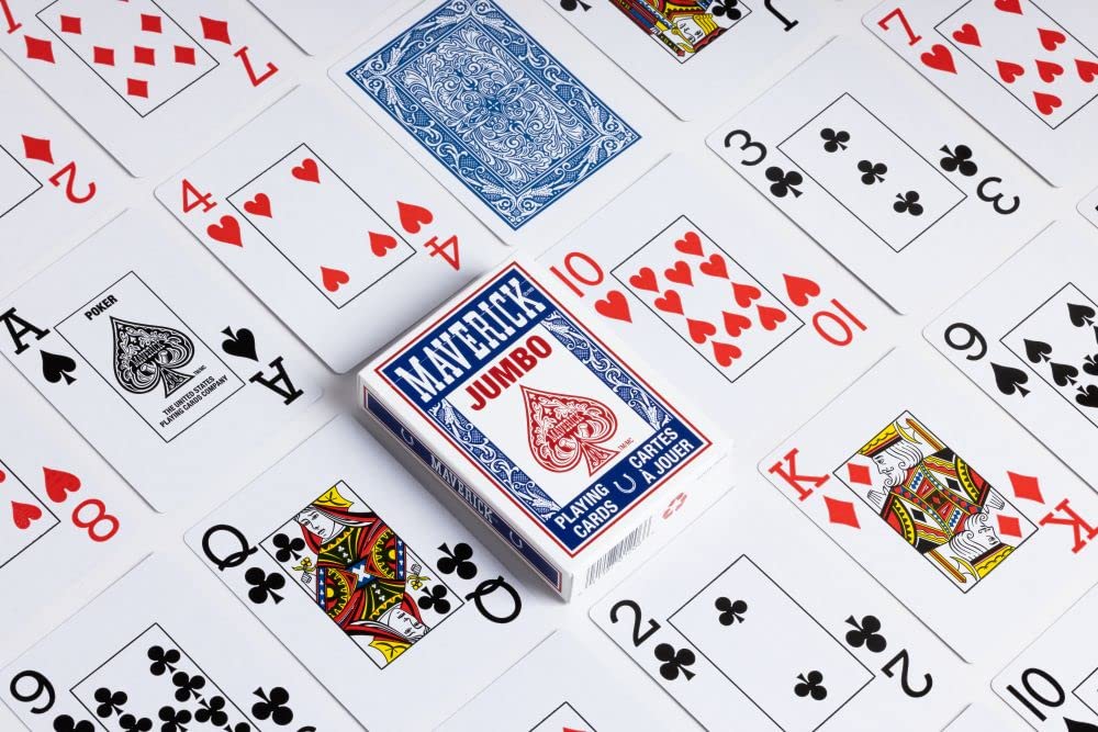 Maverick Jumbo 12 Pack Playing Cards , Blue