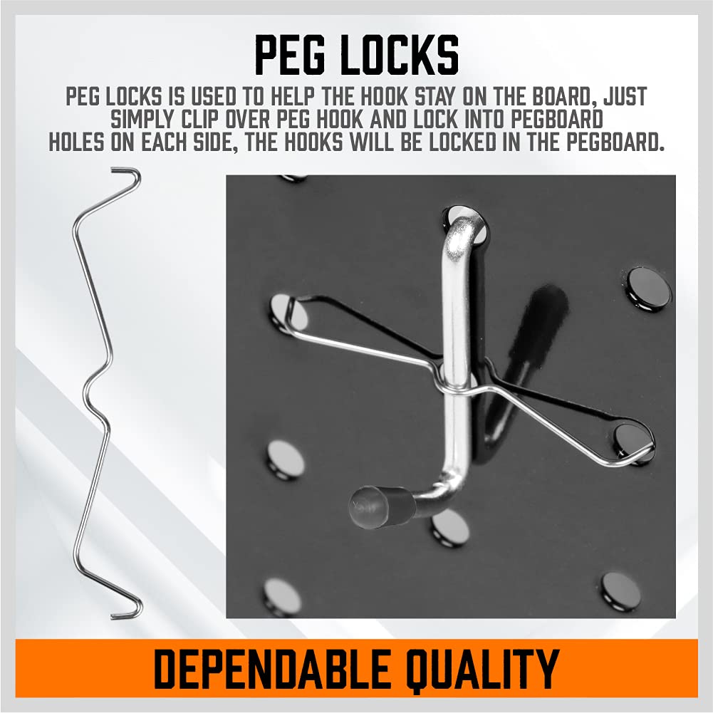 HORUSDY 150-Piece Pegboard Hooks Assortment, Pegboard Accessories with Pegboard Bins for Organizing Various Tools