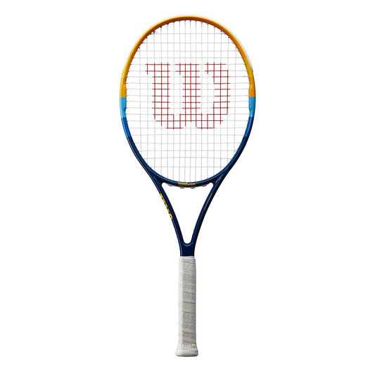 Wilson Profile Adult Recreational Tennis Racket - Grip Size 2 - 4 1/4", Blue/Orange