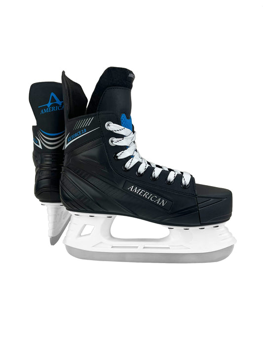 American Ice Force 2.0 Hockey Skate, 12, Black