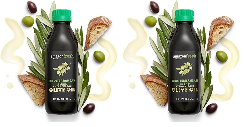 Amazon Fresh, Mediterranean Blend Extra Virgin Olive Oil, 3.6 Fl Oz (2L)