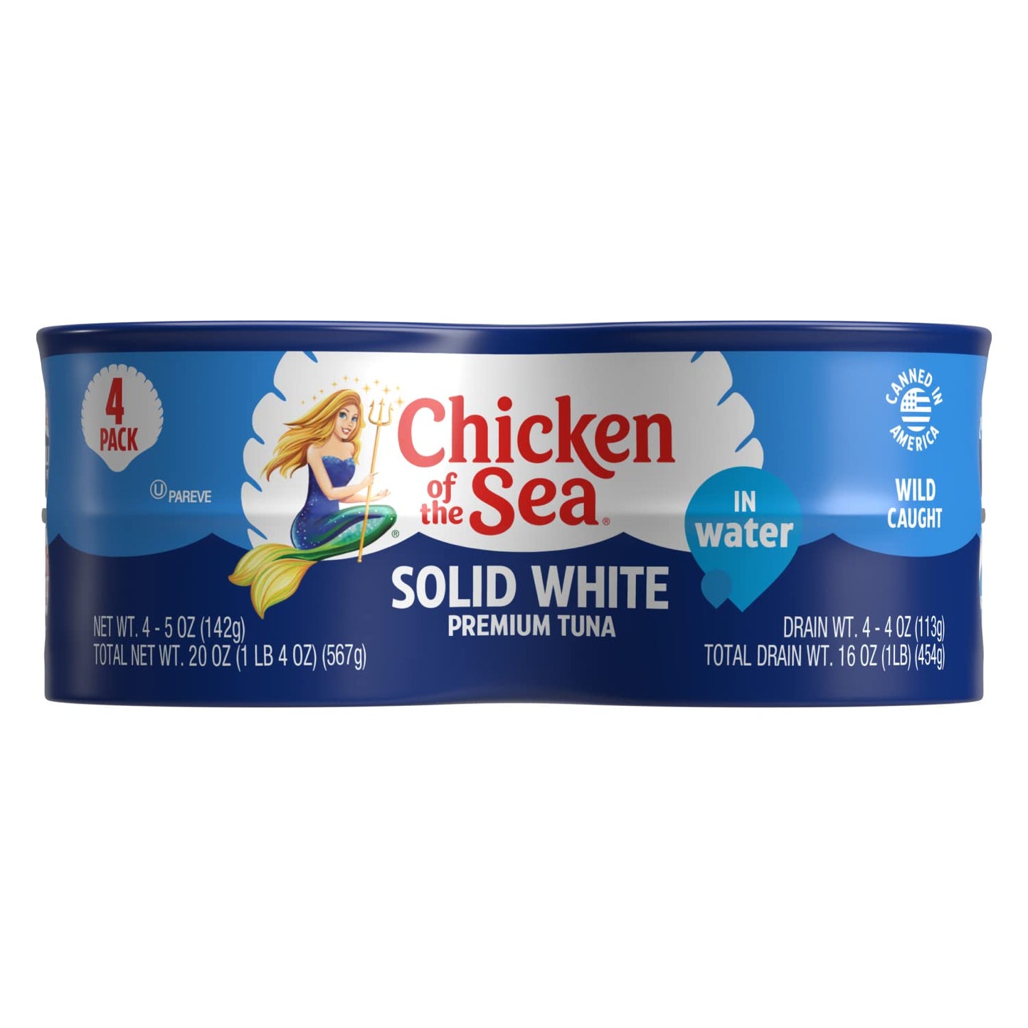 Chicken of the Sea Chunk White Albacore Tuna in Water, Wild Caught Canned Tuna, 12 oz. Can (Pack of 12)