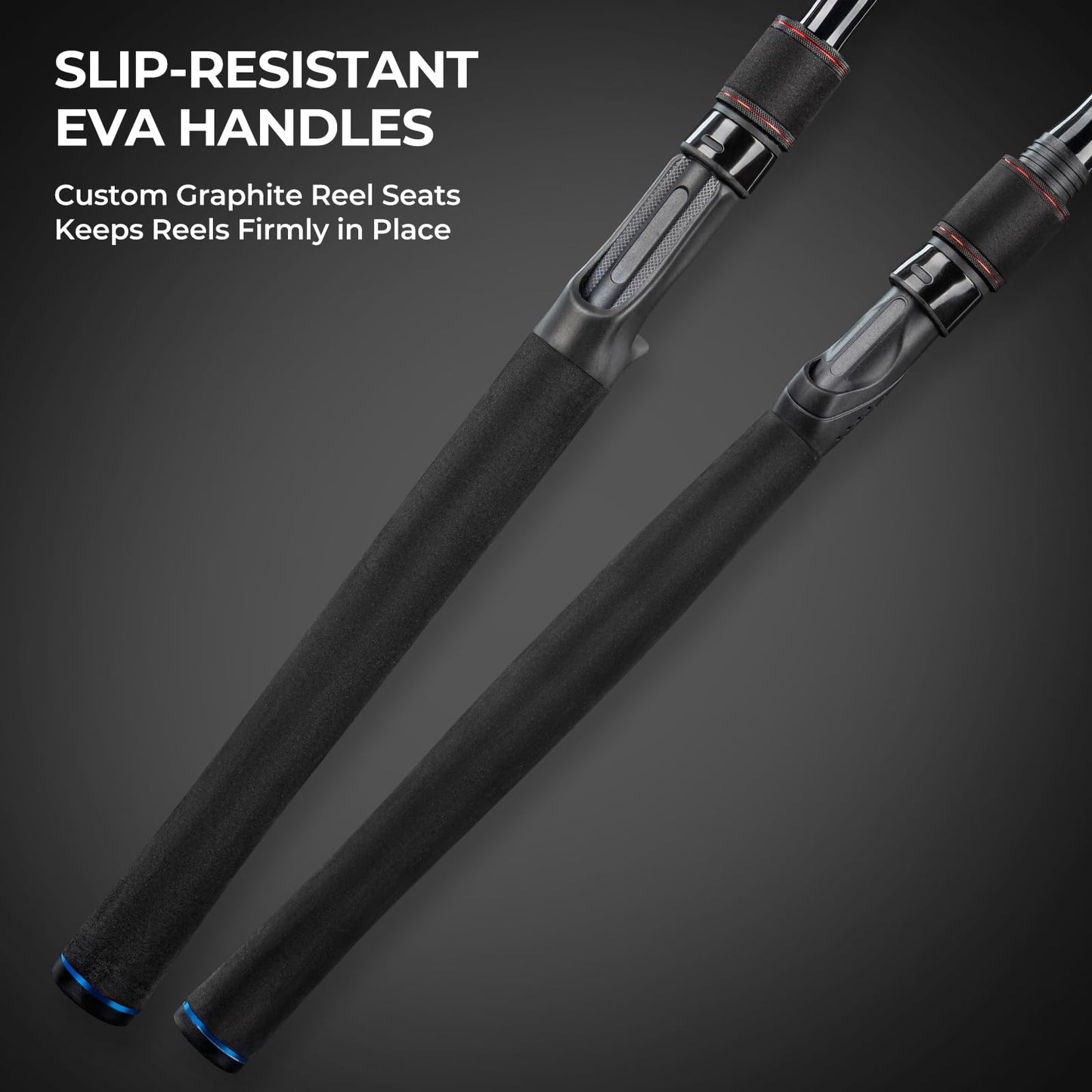KastKing Brutus Spinning & SpinCast Combo, Fishing Rod and Reel Combo, Custom Tackle Kit, Pre-Spooled Line, Brute Tuff Blank, Stainless Steel Guide, EVA Handles, Custom Graphite Reel Seat