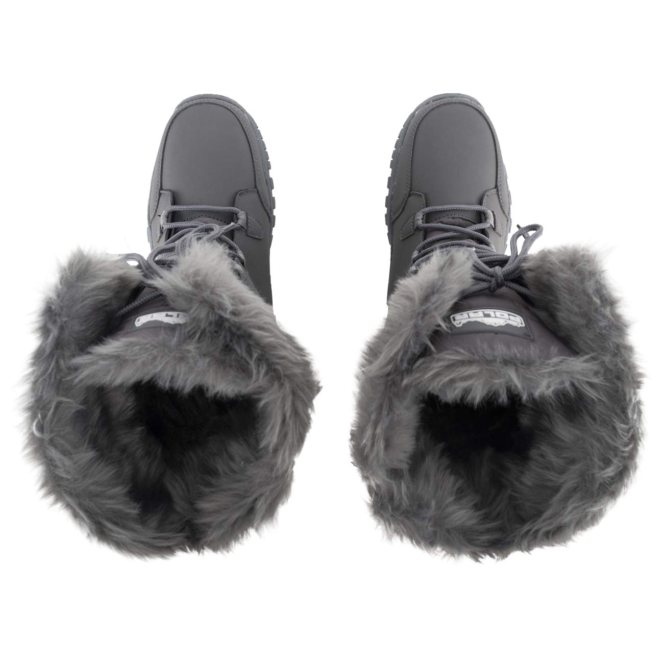 POLAR Womens Quilted Faux Fur Cuff Winter Duck Rubber Sole Durable Snow Rain Outdoor Boots