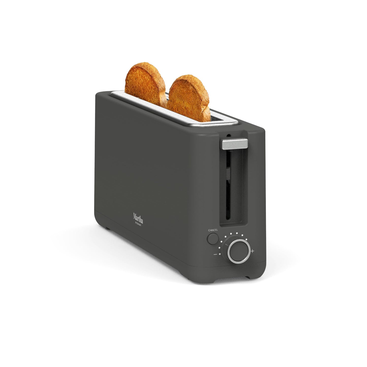 Martha Stewart 2 Slice Long Slot Toaster, Extra Wide for Sourdough & Bagels, 10 Setting Shade Control, Removable Crumb Tray, Self-Centering Design, Defrost/Reheat, Cancel, Slim Space-Saving, Honeydew
