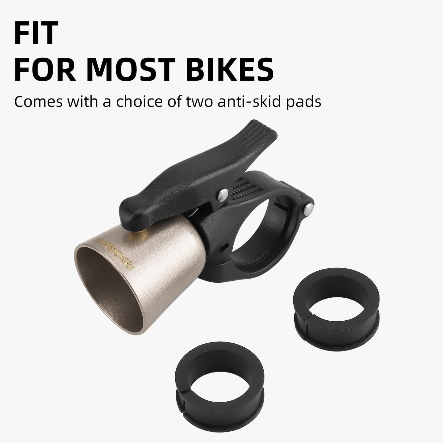 ROCKBROS Bike Bell Classic Bicycle Bell Mountain Bike Bells for Adults with Loud Sound and Fit for 0.87-1.25in/22.2-31.8mm Bicycle Handlebars