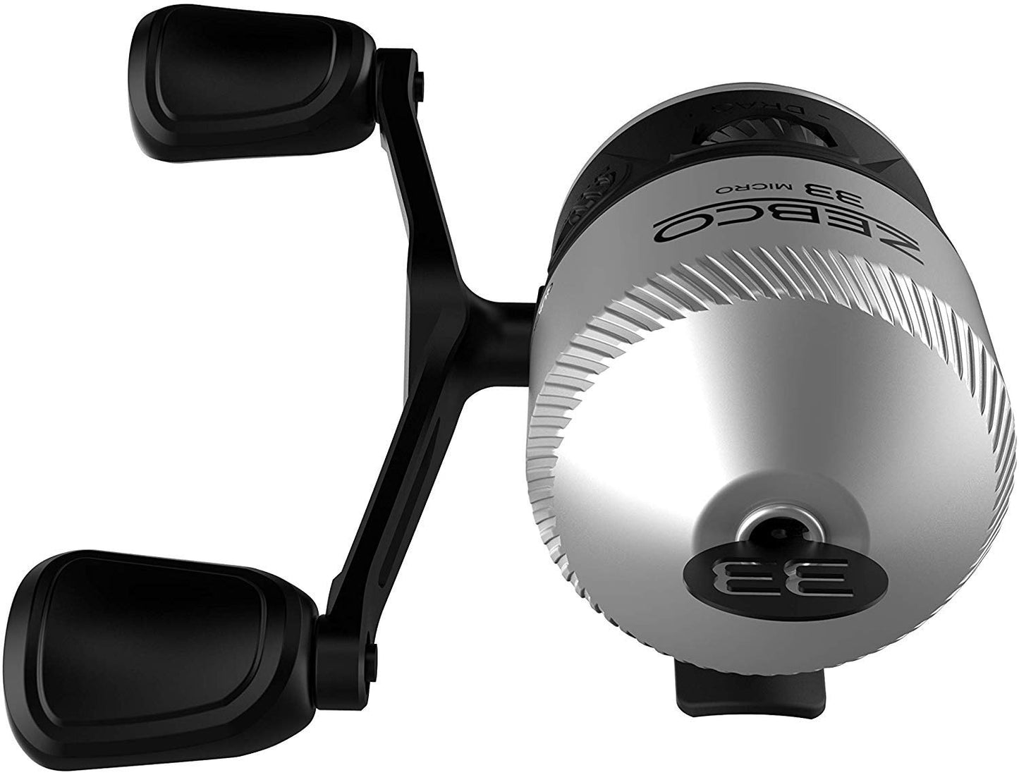 Zebco 33 Spincast Fishing Reel, Quickset Anti-Reverse with Bite Alert, Smooth Dial-Adjustable Drag, Powerful All-Metal Gears with a Lightweight Graphite Frame,Silver/Black