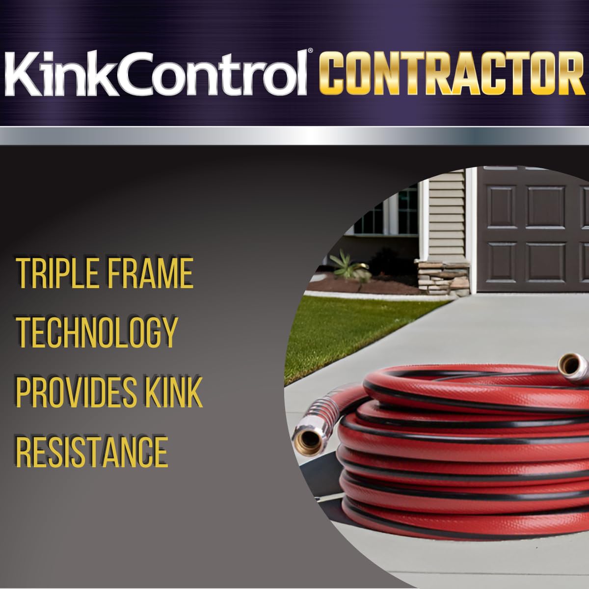 Kink Control Plus 8567-50 Garden Hose, 5/8 in. x 50 ft