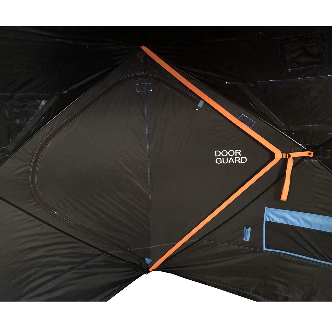 6 Person Portable Ice Fishing Shelter with 2 Big Doors-Diamond Door Guard System Ice Fishing Camping Tent