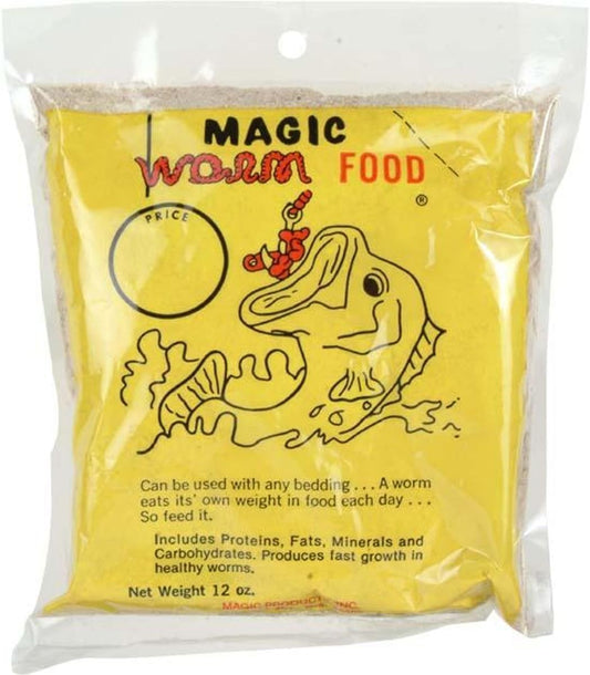 Magic Products Worm Food Fishing Bait, 12-Ounce, Brown