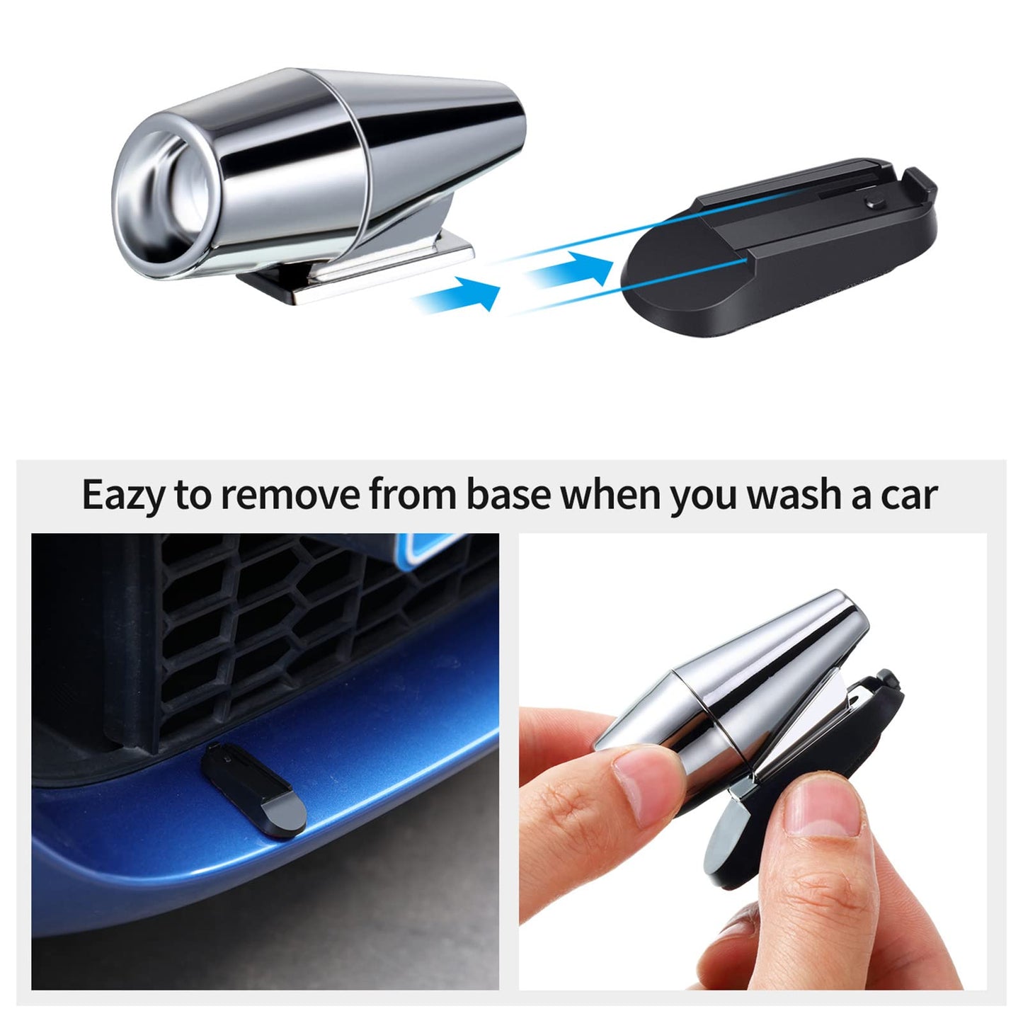 Frienda 10 Pcs Deer Whistles Horns Deer Avoids Collisions Vehicles Wind Activated Ultrasonic Warning for Car Motorcycles Animal Save Alert(Black)