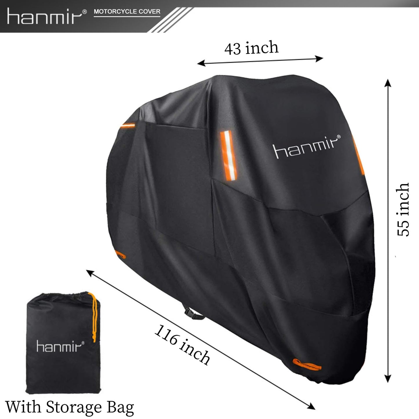 Motorcycle Cover,Motorbike Cover All Season Universal Weather Waterproof Sun Outdoor Protection with Lock-Holes & Storage Bag,XXL Motorcycles Vehicle Cover