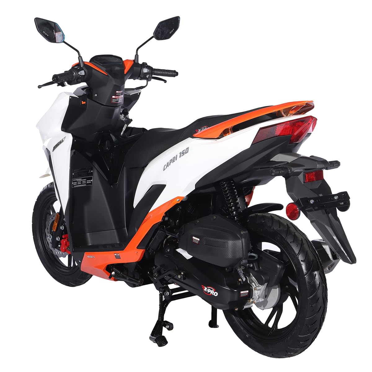 X-PRO Capri 150cc Moped with 14" Aluminum Wheels, Electric/Kick Start! (Black)