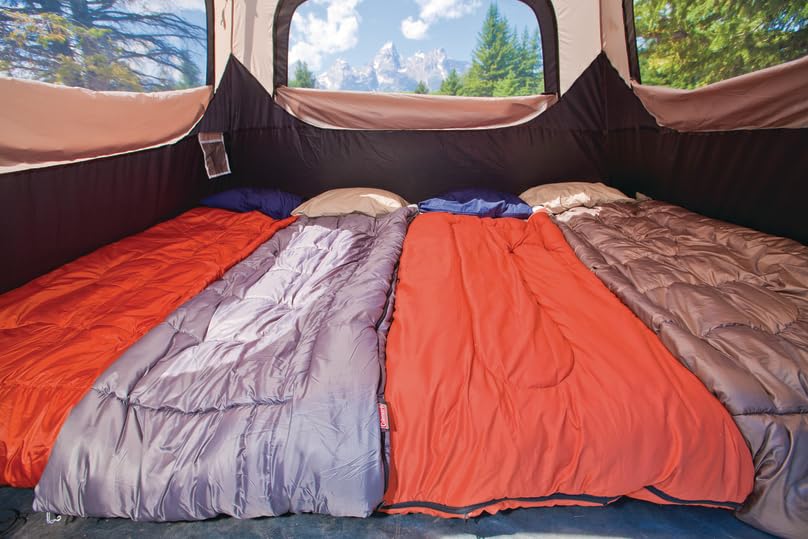 Coleman Instant Tent with 1-Minute Setup, 10-Person Tent with Pre-Attached Poles, Air Vent, & Carry Bag