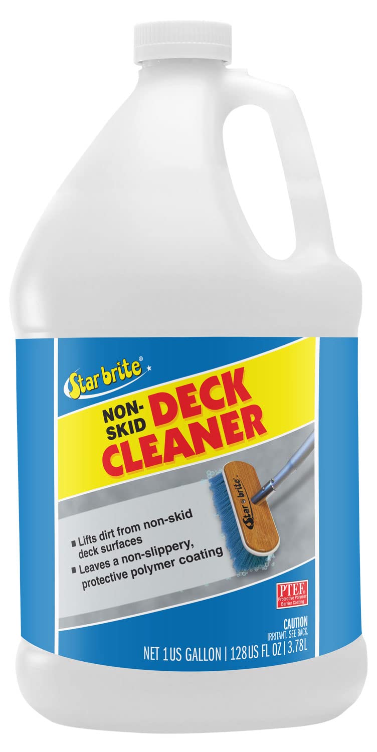 STAR BRITE Non-Skid Deck Cleaner & Protectant Ultimate Boat Deck Wash - Protects Against Future Stains & UV - Ideal for Fiberglass, Vinyl, Plastic, Painted & Metal Surfaces