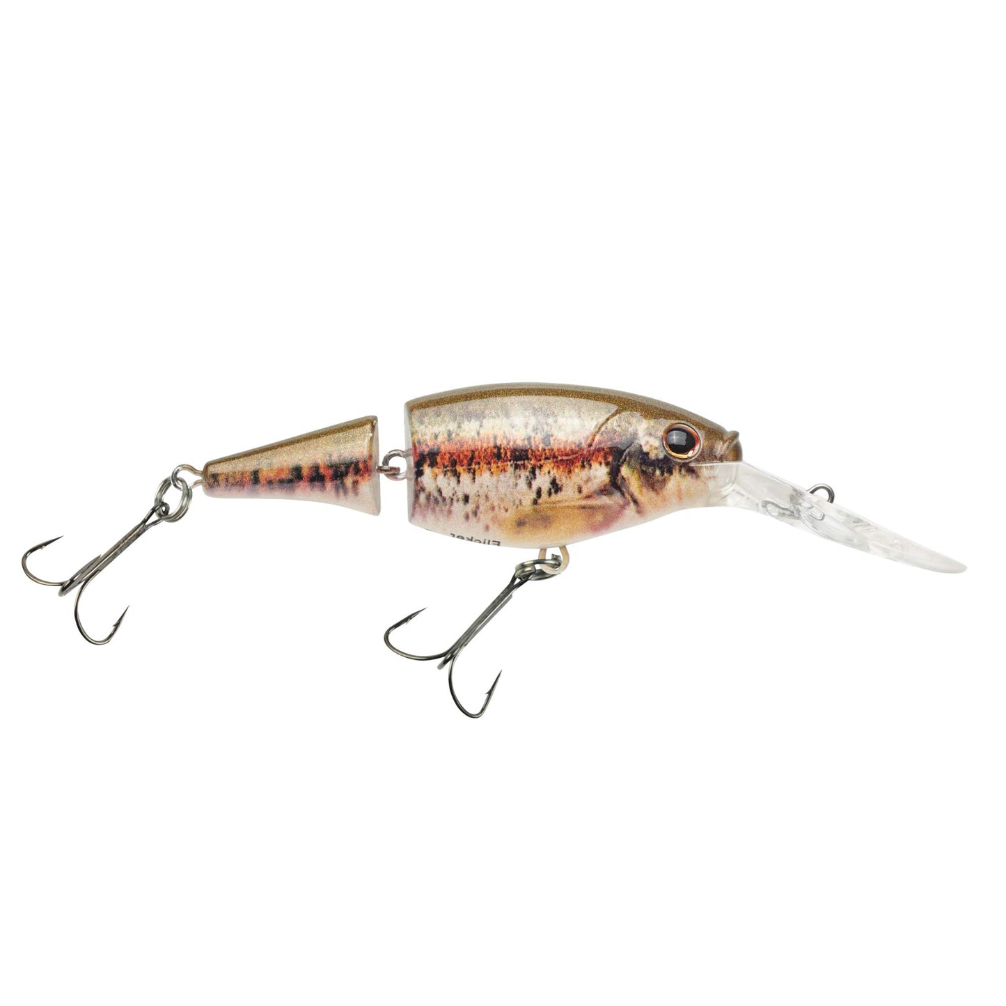 Berkley Flicker Shad Jointed Crankbait, 2 Pack, Red Tiger, 1/3 oz, 2 3/4in, 7'-9' Dive Depth