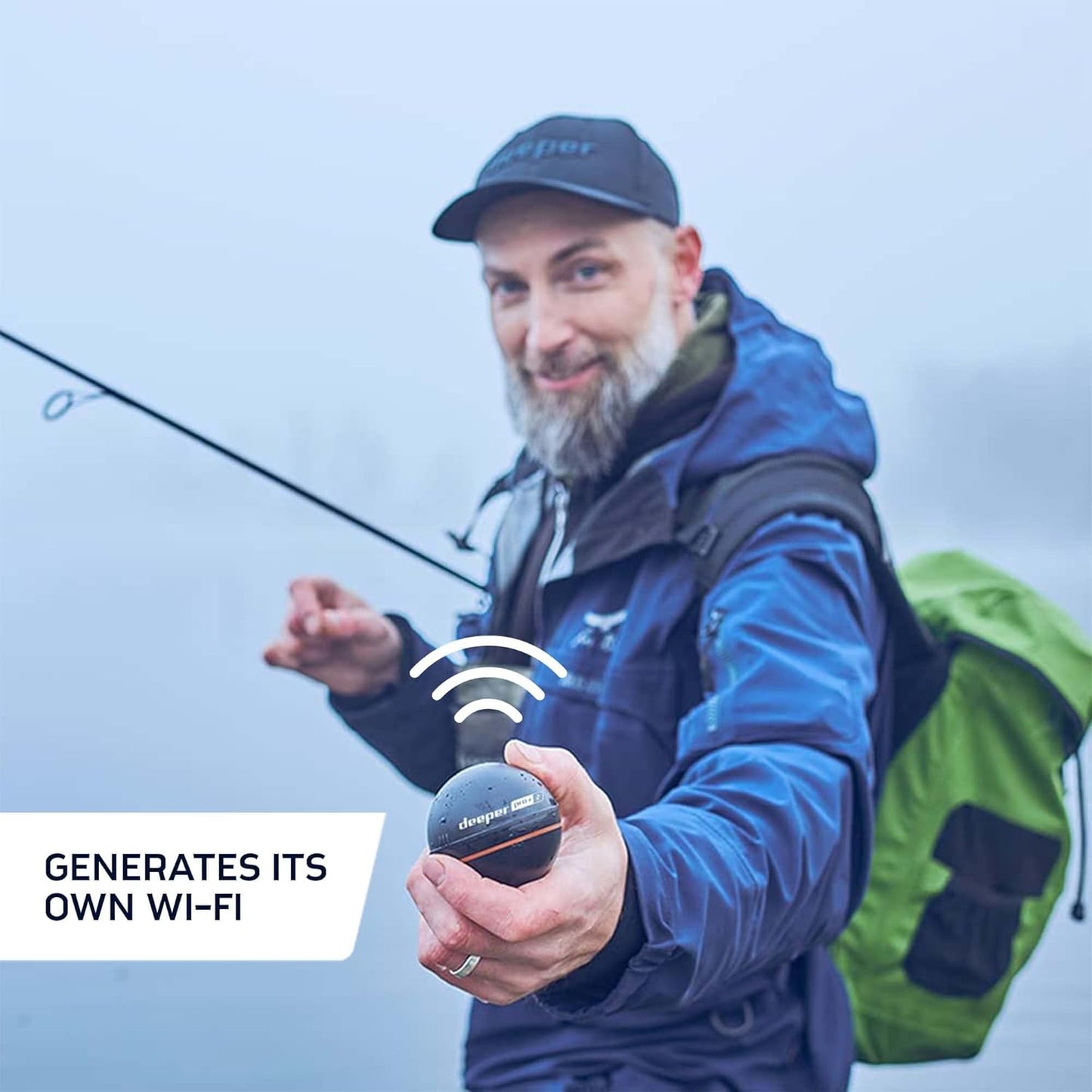 Deeper PRO+ 2 Sonar Fish Finder - Portable Fish Finder and Depth Finder for Kayaks, Boats and Ice Fishing with GPS Enabled | Castable Deeper Fish Finder with Free User Friendly App