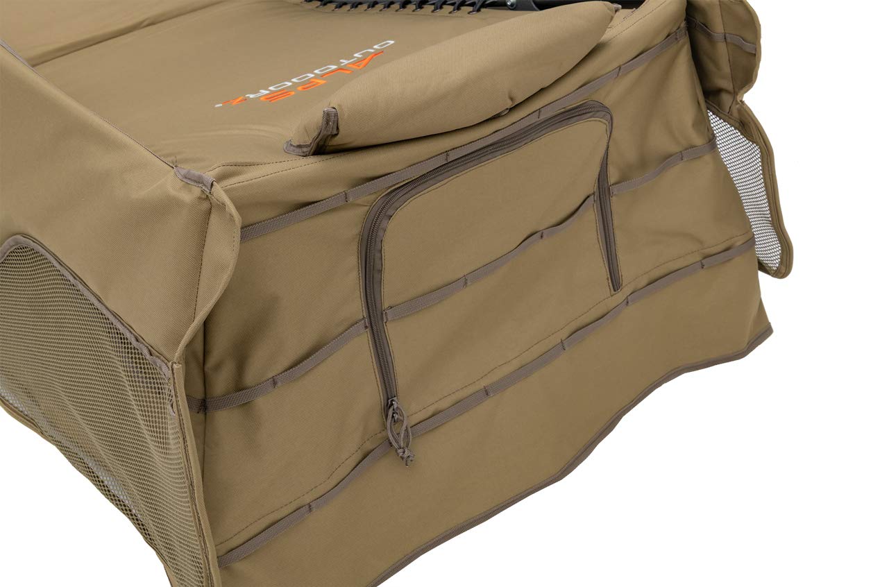 ALPS OutdoorZ Legend Layout Blind - Hunting Blind, Tan, with Zero-Gravity Chair Design, Waterproof Floor, Mesh Face Screen, Rear Zippered Door, and Backpack Carry Straps
