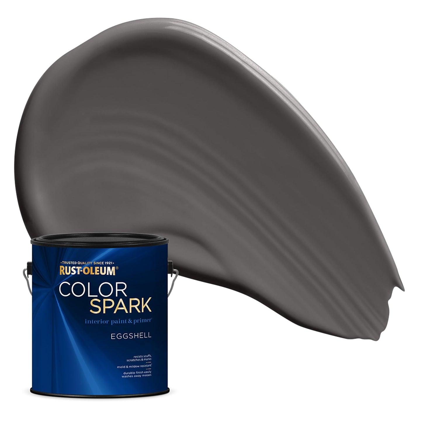 Rust-Oleum Color Spark Interior Paint and Primer in One, Eggshell, Black, 1 Gallon