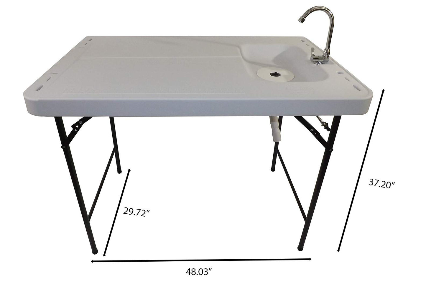 Old Cedar Outfitters Premium, Extra-Large Fish and Game Cleaning Table with Sink and Folding Legs